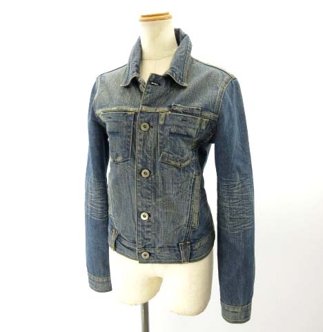 ヤヌーク Yanuk 定番人気 デニムジャケット Gジャン カイタックタグ 15n Usa製 36v インディゴブルー P 約s レディース 122 ベクトルパーク