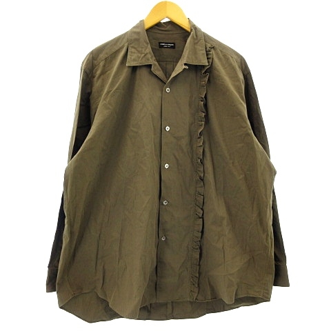 コムデギャルソンオムプリュス Comme Des Garcons Homme Plus ヴィンテージ アーカイブ オープンカラードレスシャツ フリル ブラウン 茶 Ecr12 メンズ 122 ベクトルパーク
