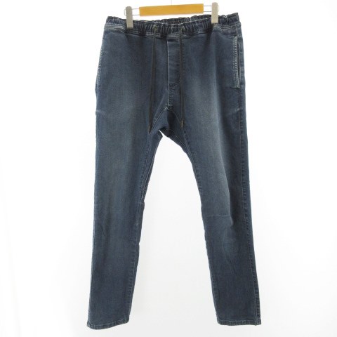 ふるさと割 ロンハーマン メンズ インディゴブルー M イージーパンツ ジーンズ デニムパンツ Herman Ron デニム ジーンズ Woezer Bt