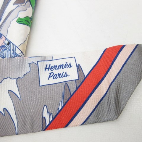 エルメス HERMES 美品 ツイリー TWILLY WOW アメコミ スカーフ シルク100% マフラー アニメ マルチカラー レディース
