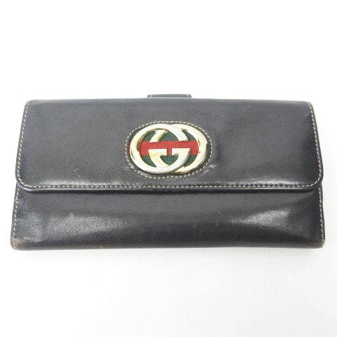 グッチ GUCCI インターロッキングG 長財布 二つ折り シェリーライン