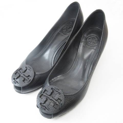 トリーバーチ TORY BURCH パンプス オープントゥ ウェッジソール ロゴ 