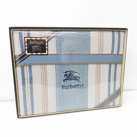 バーバリータオルケット ブルー BURBERRY バーバリー ノバチェック