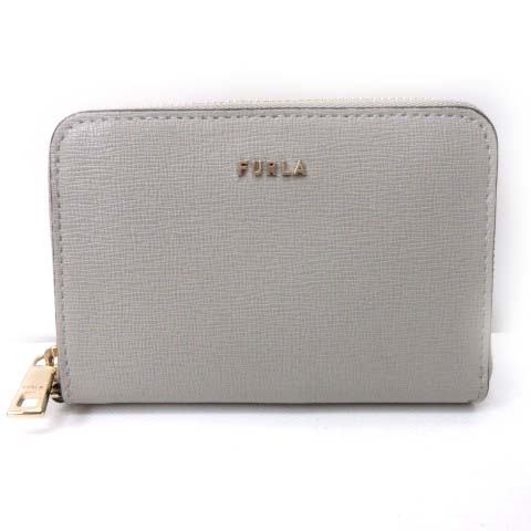 FURLA フルラ　コインケース　小銭入れ　グレー　ラウンドジップ　新品未使用 フルラ FURLA 美品 財布 小銭入れ コインケース ミニウォレット