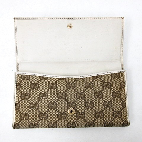 グッチ GUCCI GGキャンバス 長財布 二つ折り インターロッキング