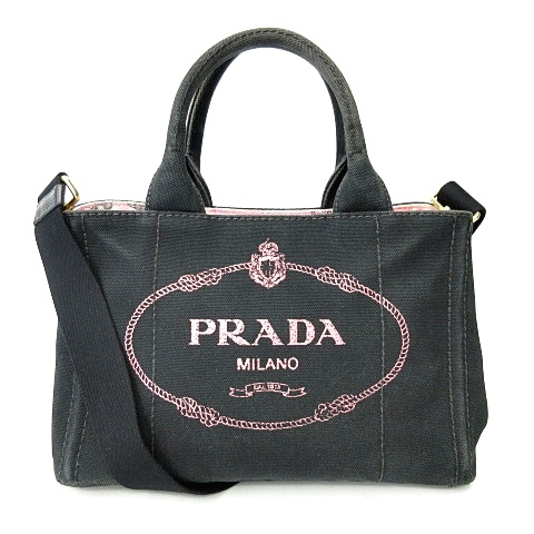 レア！プラダ トートバッグ （プラダ トートバッグ ブラック シルバー  