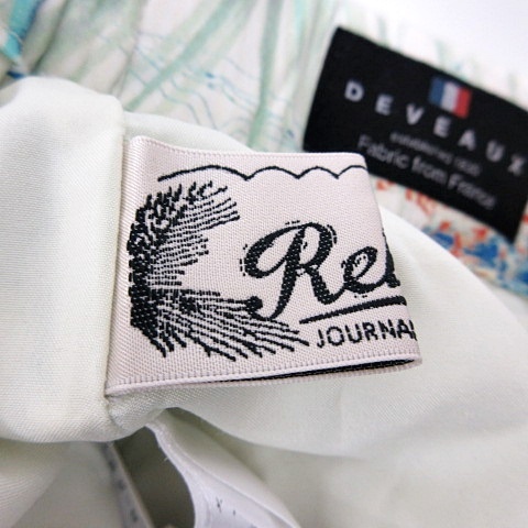 ジャーナルスタンダード レリューム JOURNAL STANDARD relume 20SS イージーパンツ レーヨン プリント ボタニカル柄 ウエストゴム DEVEAUX ブルー 青 36 約M レディース
