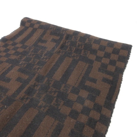 フェンディ FENDI マフラー ストール ショール ズッカ柄 ウール