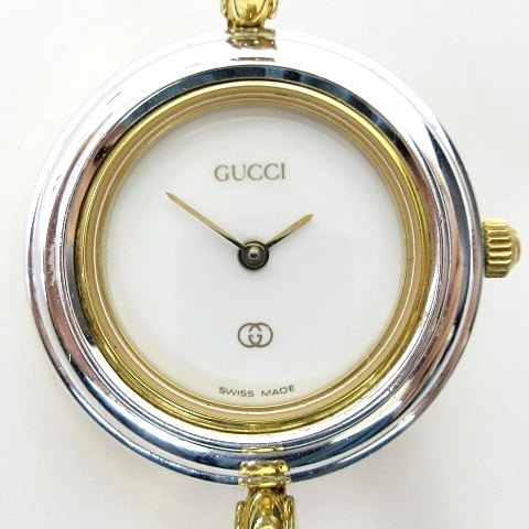 グッチ GUCCI チェンジベゼル ウォッチ 1100-L 腕時計 バングル 