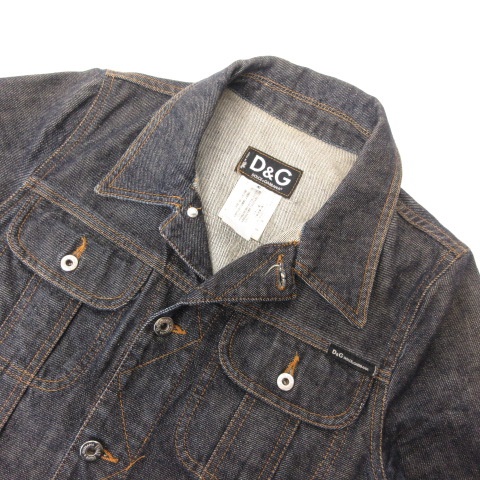 D&G ドルチェ&ガッバーナ 長袖 デニム ジャケット Gジャン S インディゴ ブルー 美品 D\u0026G ドルチェ\u0026ガッバーナ Gジャン 46 デニムジャケット DOLCE\u0026GABBANA