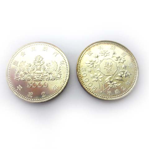 議会開設百周年 裁判所制度百周年 記念貨幣セット 平成2年 5000円硬貨2枚セット 銀合金 ×2 その他