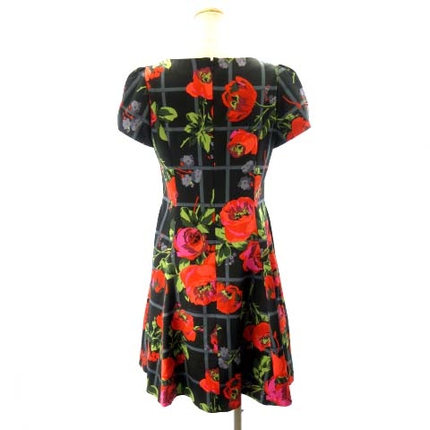 ドーリーガールバイアナスイ Dolly Girl By Anna Sui ワンピース ドレス ローズ 花柄 黒 ブラック レッド 3 M Sm0 レディース 122 ベクトルパーク