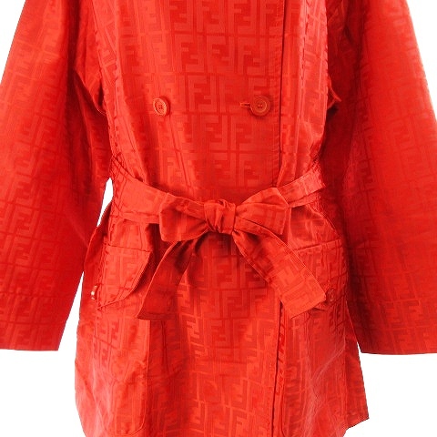 フェンディ　ズッカ柄　トレンチコート　イタリア製　ヴィンテージ FENDI（フェンディ）トレンチコート カーキ サイズ:36(XS位