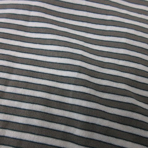 エルメス HERMES 細幅 ボーダー ストライプ柄 コットン ニット Tシャツ 