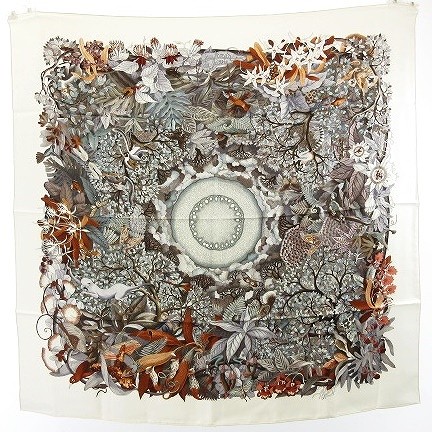 エルメス HERMES 美品 カレ90 シルク100％ 生命の森 Au Coeur de la  