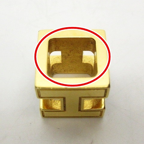 エルメス HERMES カージュド アッシュ Hキューブ チャーム ペンダント  