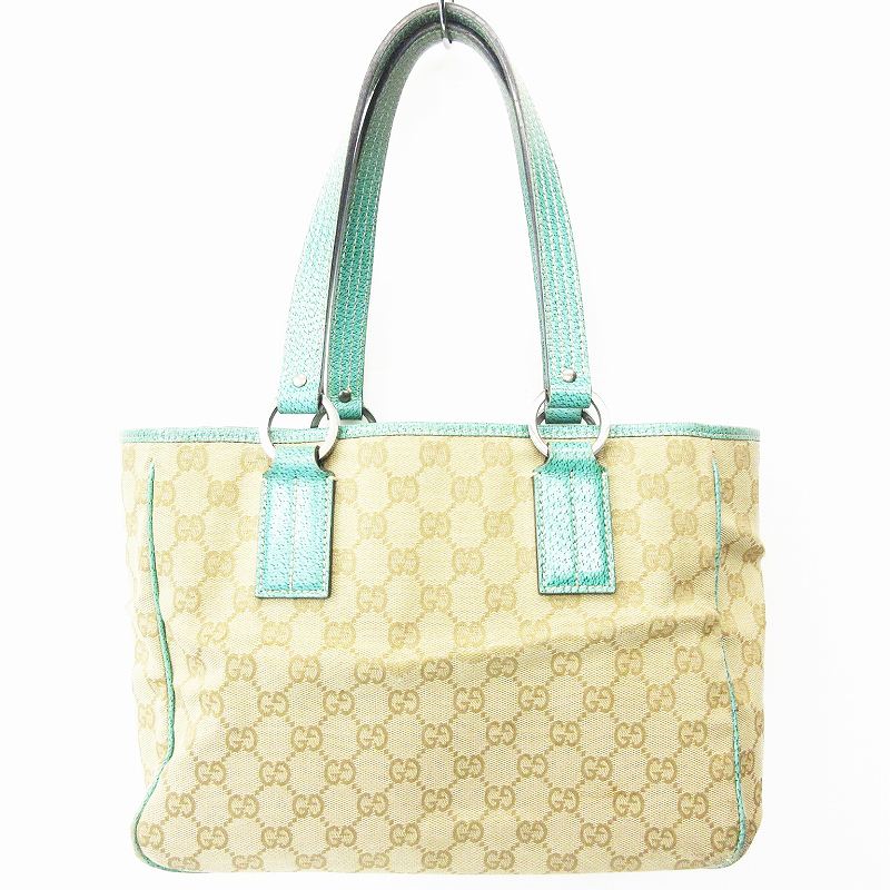 グッチ 113019 3444 トートバッグ グリーン GUCCI GGキャンバス