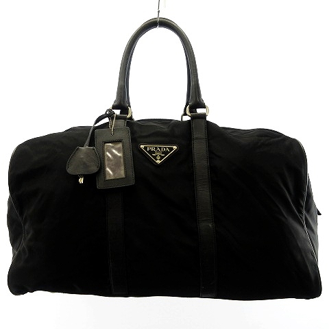 プラダ PRADA 2WAY 三角プレート ロゴ トラベル ボストンバッグ  