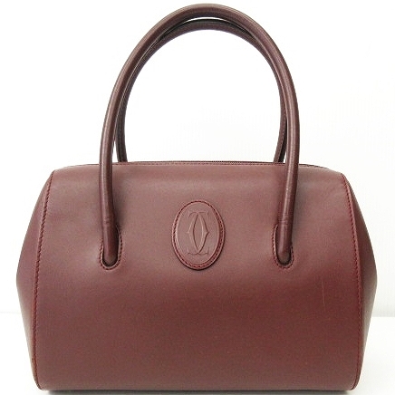 Q Cartier ヴィンテージ ミニボストンバッグ ゴールド金具 美品（楽天  