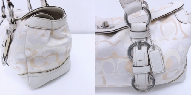 コーチ COACH 10145 シグネチャー ハンドバッグ ショルダーバッグ 切替