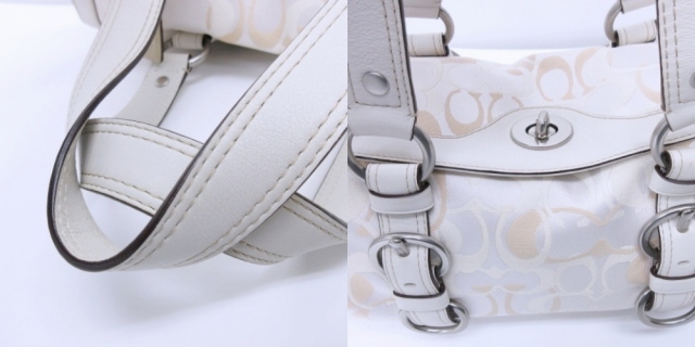 コーチ COACH 10145 シグネチャー ハンドバッグ ショルダーバッグ 切替