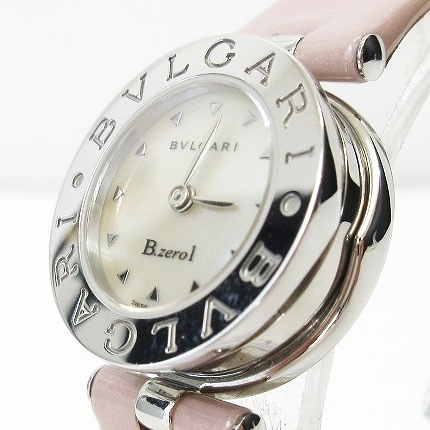 ブルガリ BVLGARI ビーゼロワン B ZERO1 シェル文字盤 レザーベルト  