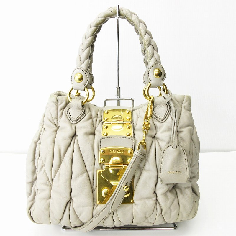 ミュウミュウ miumiu BAULETTO APERTO マテラッセ 2WAY ショルダー 