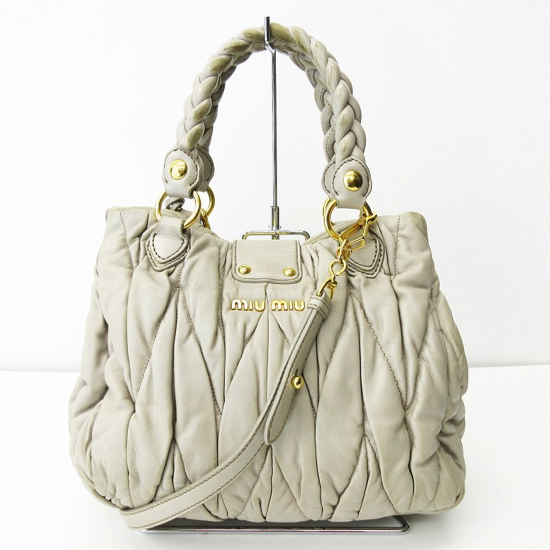 ミュウミュウ miumiu BAULETTO APERTO マテラッセ 2WAY ショルダー 