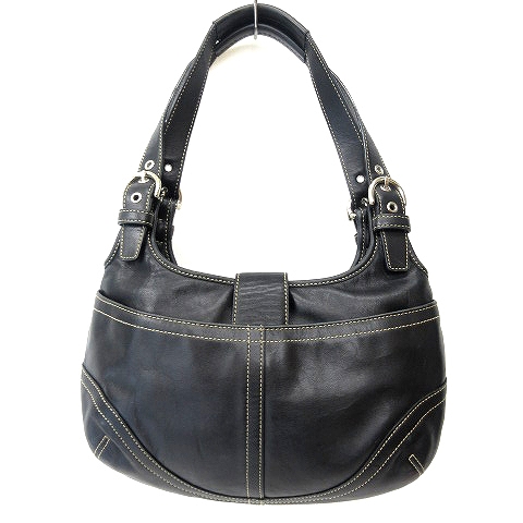 コーチ COACH 9738 ショルダーバッグ ハンドバッグ ソーホー レザー 黒 