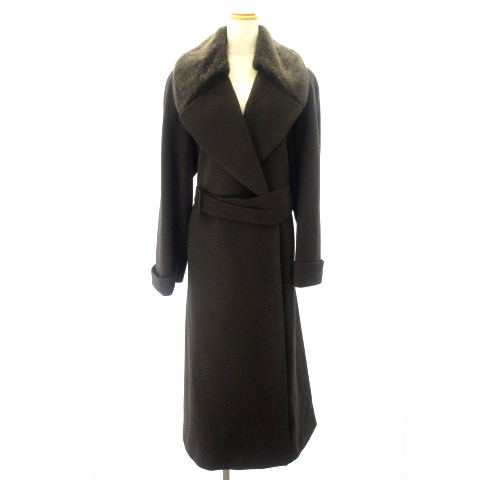 カルバンクライン CALVIN KLEIN 美品 カシミヤ ウール ロング
