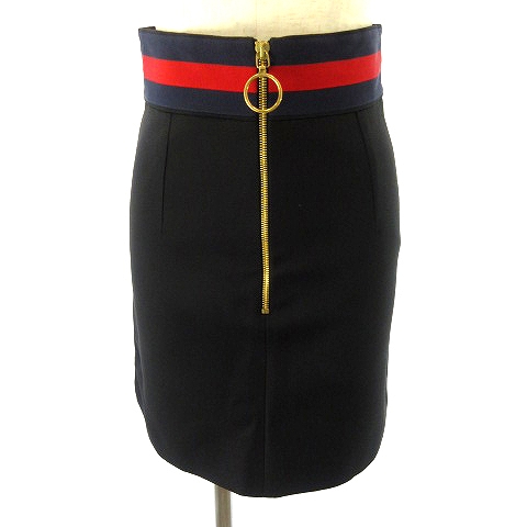 グッチ GUCCI シェリーライン スカート 453832 ウール シルク混 リング  