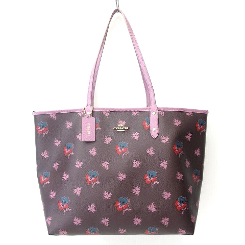 コーチ COACH トートバッグ ショルダーバッグ 花柄 フローラル 