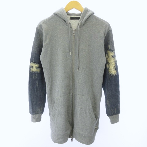 ディーゼル DIESEL デニム切り替え パーカー フーディ スウェット 