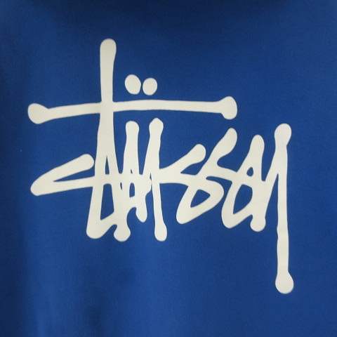 STUSSY ステューシー バックロゴ 水色 ブルー パーカー М STUSSY(ステューシー) / パーカー/M/コットン/BLU/Z4000SZS18
