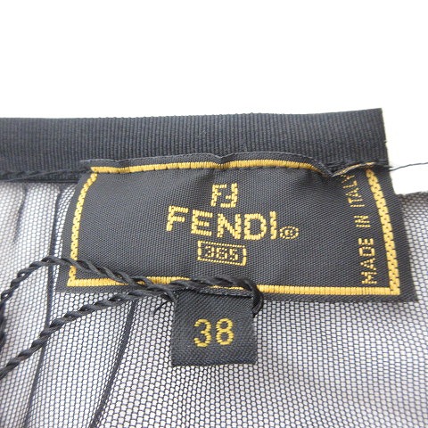 未使用品 フェンディ FENDI タグ付き シアー ひざ丈 チュール スカート 