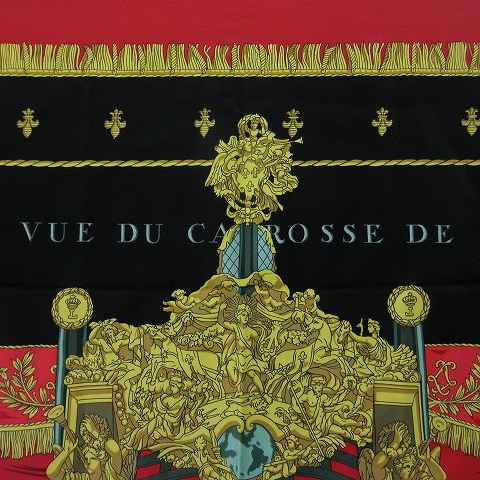 Hermes エルメス あやかり カレ90 クイーンの戴冠式 シルクスカーフ 