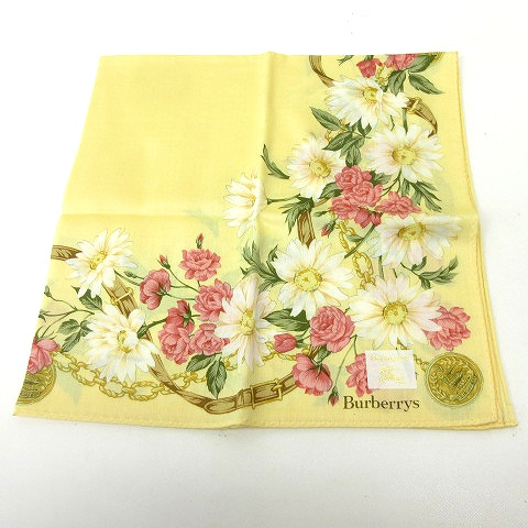 未使用品 バーバリーズ Burberrys ハンカチ 3枚セット 花柄 ノバ 