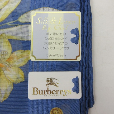 Burberrys 大判ハンカチ新品、未使用 新品未使用品】BURBERRY バーバリー シルク 大判 ハンカチ