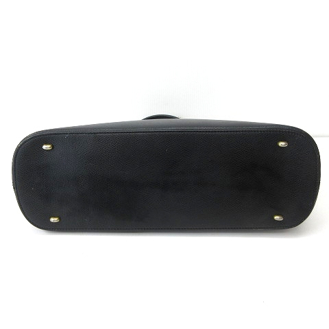 良品 CELINE セリーヌ レザー ドーム型 ハンドバッグ ブラック 黒 中古・古着通販】CELINE (セリーヌ) ドーム型オールド2WAYバッグ