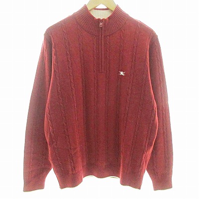 バーバリーゴルフ BURBERRY GOLF カシミヤ混 ハーフジップ セーター 