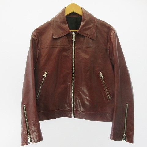 ポールスミス PAUL SMITH 美品 シングル ライダース ジップアップ 