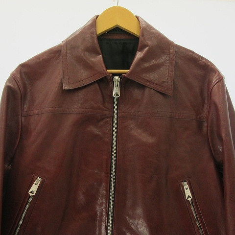 ポールスミス PAUL SMITH 美品 シングル ライダース ジップアップ 