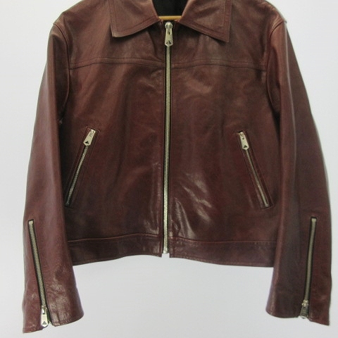 ポールスミス PAUL SMITH 美品 シングル ライダース ジップアップ 