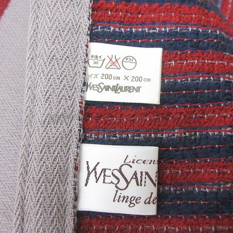イヴサンローラン YVES SAINT LAURENT ラグ ブランケット 総柄 絨毯 