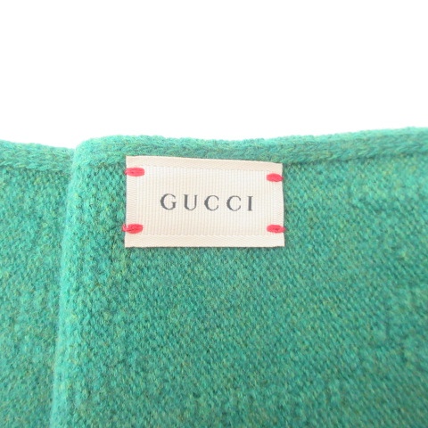 GUCCIケーブル編みマフラーグリーン グッチ GUCCI GUCCI マフラー 570603 3G200 GGロゴ ウール （1466