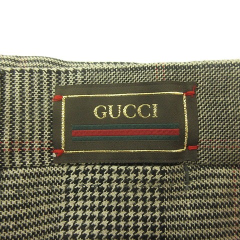 未使用品 グッチ GUCCI boutique タグ付 グレンチェック ウールリネン