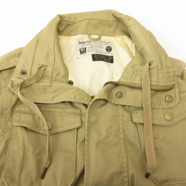 ディーゼル DIESEL ミリタリージャケット ブルゾン エルボーパッチ 