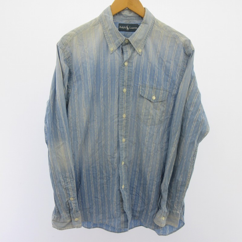 ラルフローレン BD デニム シャツ カラーポニー刺繍 Lサイズ