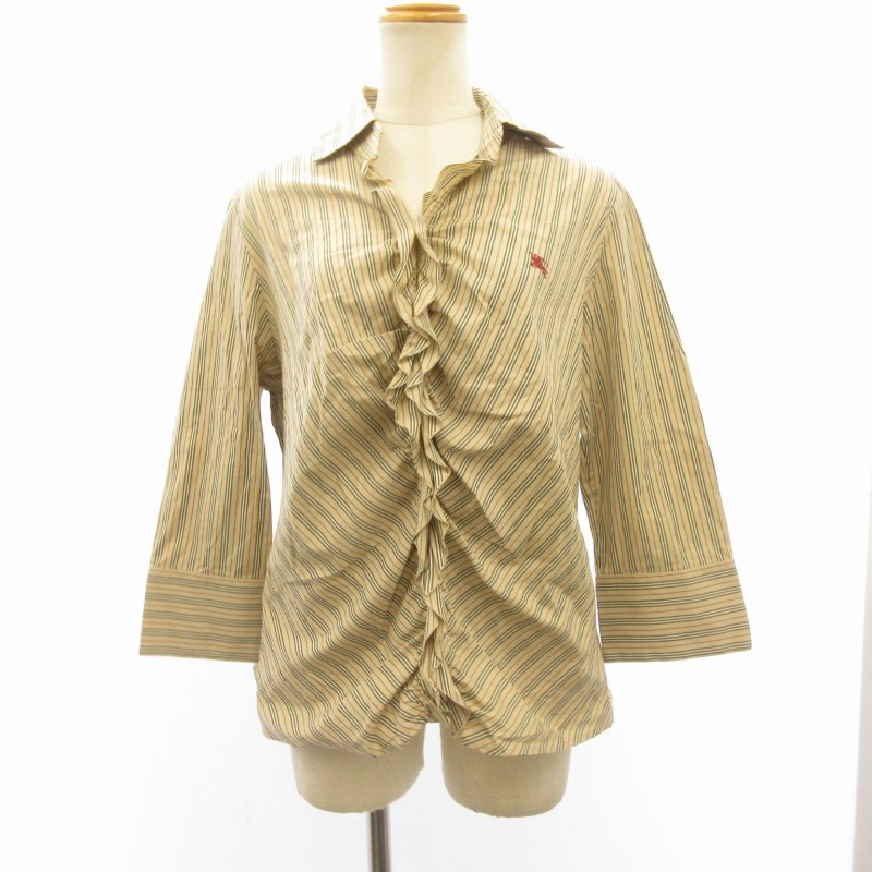 新品バーバリー♡ストライプフリルブラウス （ストライプフリル  