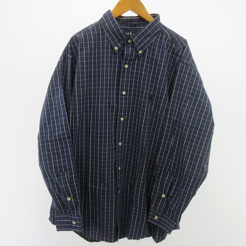 Ralph Lauren ブラックリネン グラフチェックシャツ　BLAKE Ralph Lauren - 古着 ラルフローレン Ralph Lauren BLAKE ブラック